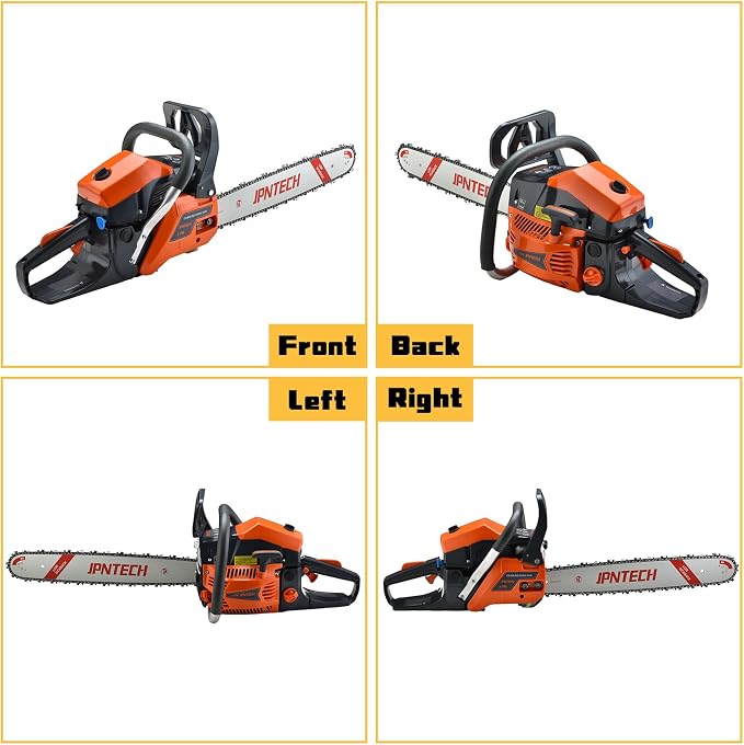 60cc Gas Chainsaw 20 Inch 2-Cycle Petrol Chainsaw Handheld Cordless Chain saw for Wood Cutting Forest Farm Garden Use