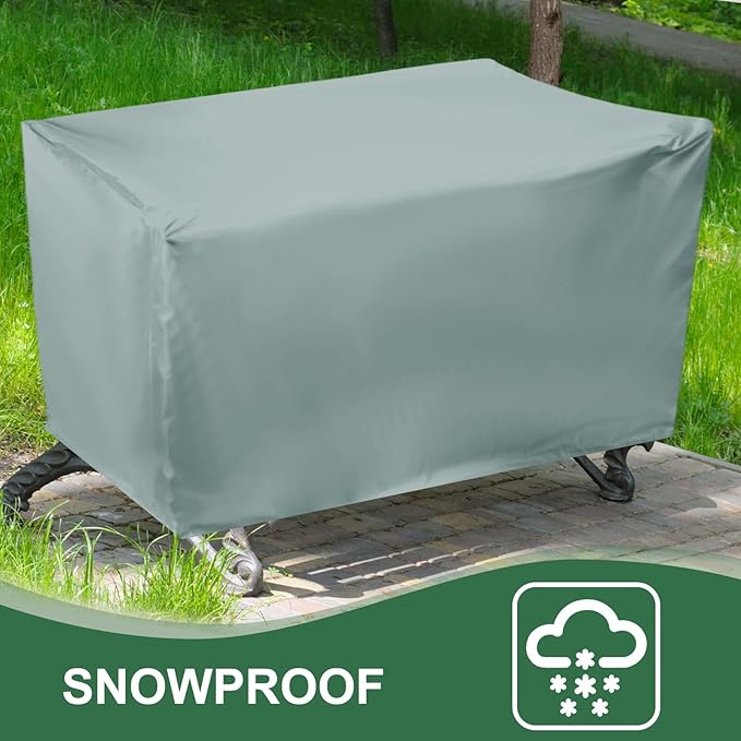 PATIKIL Outdoor Bench Cover, 210D Oxford Heavy Duty Waterproof Patio Furniture Covers for Garden Sofa Chair Table Zero Gravity, 64"L x 26"W x 35"T, Gray