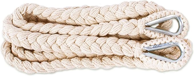 Novica Handmade Ocean Seat in Ivory Cotton Hammock Swing (Single)