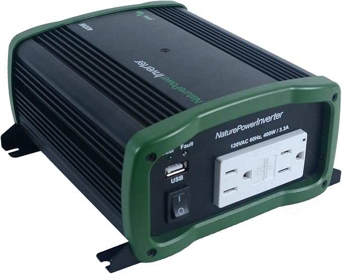 Nature Power 38304 Pure Sine Wave Inverter, 400-watt