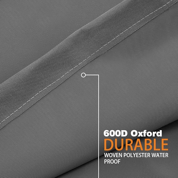 Vailge Patio Chair Covers, Lounge Deep Seat Cover, Heavy Duty and Waterproof Outdoor Lawn Patio Furniture Covers (Large, Grey)