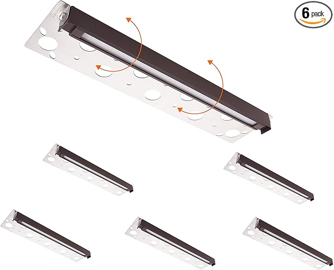 CLOUDY BAY [6 Pack] 12 Inch 12V-15 VAC/DC Low Voltage Hardscape Lighting Paver Light,Retaining Wall Lights Outdoor,IP65 Waterproof, 7W 2700K Soft White,Frost Lens Deck Step Light