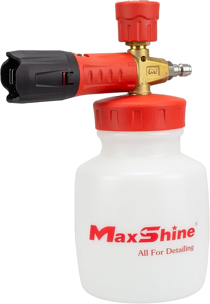 Maxshine Pressure Washer Car Wash Starter Kit – Cannon & Short Gun – 35oz Foam Cannon, 5000PSI Pressure Gun – Thick Foam Cleaning for Cars, Trucks, Home Surfaces