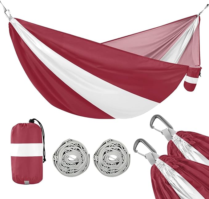 National Flag of Latvia Hammocks with Portabl Carry Bag Backyard Hammock for Indoor Outdoor Patio