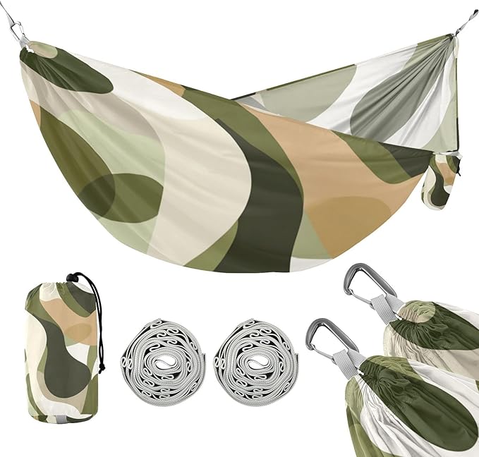 Camouflage Green White 330lb Capacity Outdoor Hammock with Hanging Rope Indoor Hammock for Outside Beach Patio Garden hamacas para Patio