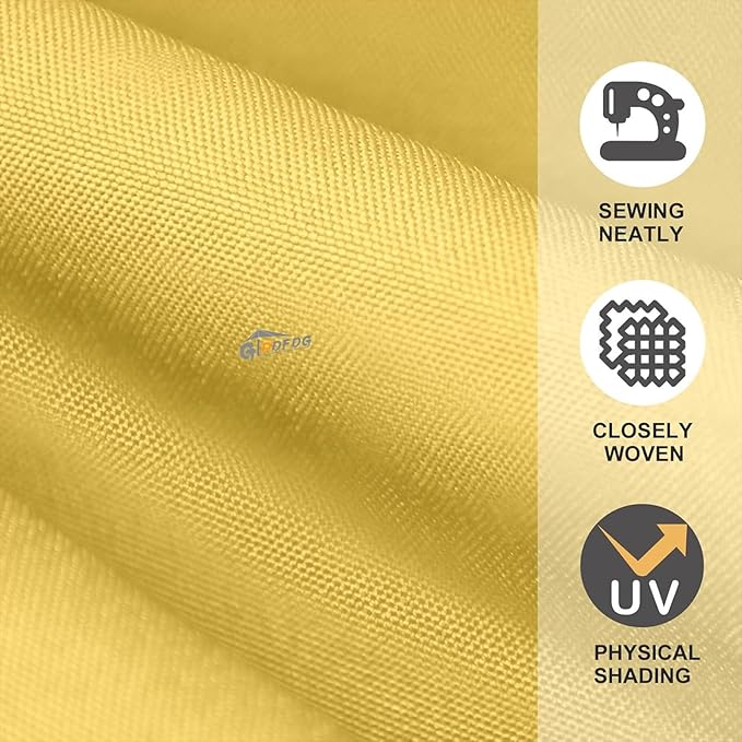 10ft Patio Umbrella Replacement Canopy 8 Ribs, Waterproof & Fade Resistant Market Umbrella Cover, Thickened Polyester Fabric for Backyard, Garden and Pool (Canopy Only) (Yellow)
