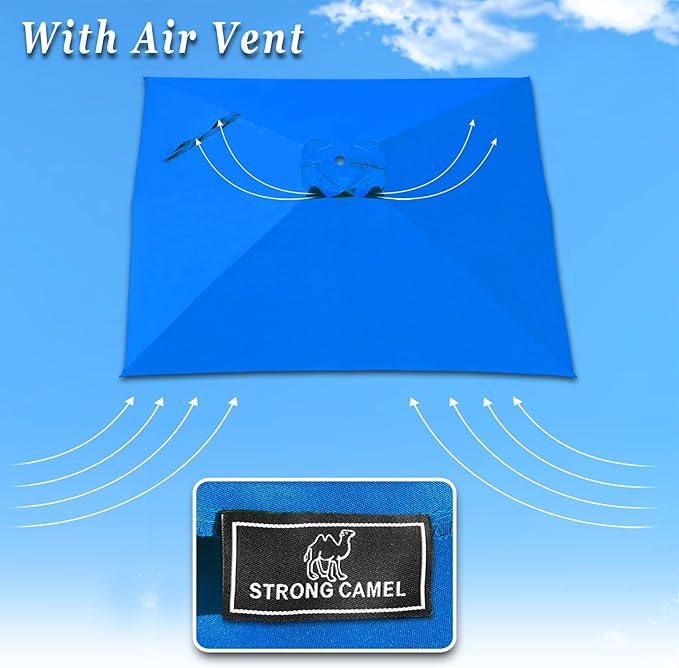 Replacement Umbrella Canopy for 8.2ft x 8.2ft 8 ribs in (Canopy Only)