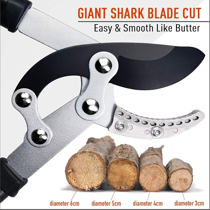 JARDINEER Loppers for Tree Trimming Heavy Duty, 30" Anvil Branch Cutter for Gardening, Manual Tree Trimmer with 2 Inch Cutting Capacity