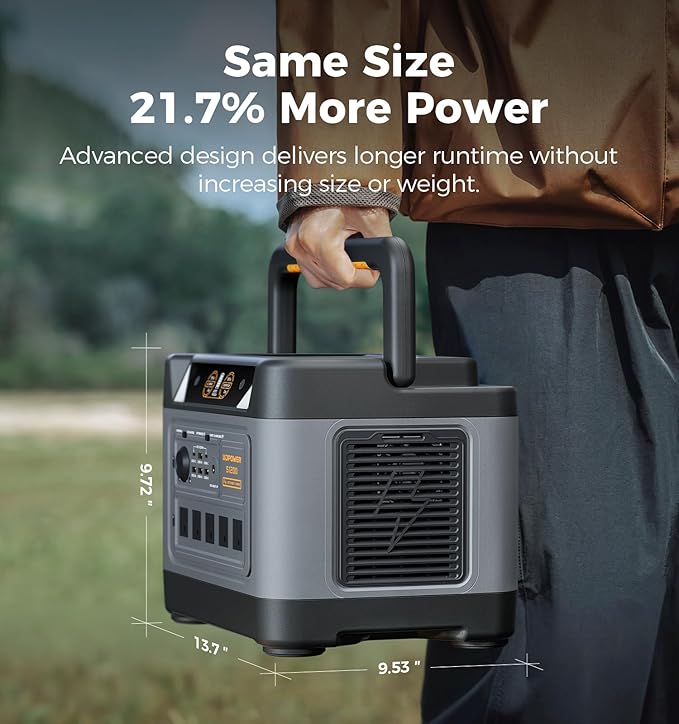 UDPOWER S1200 Solar Generator with 240W Panel, 1200W (Surge 1800W) UPS, UL2743, for Home RV Emergency, Fast Solar Charging