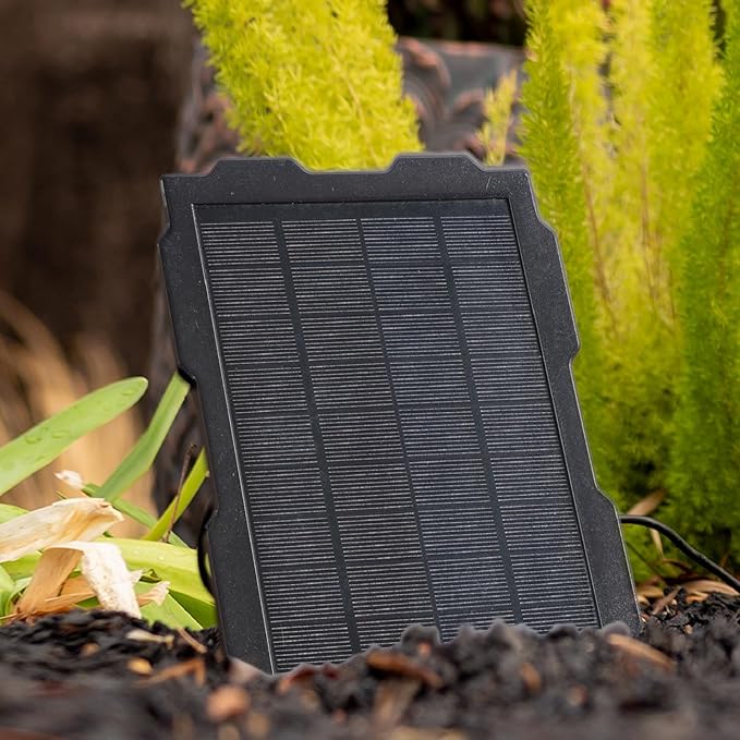 XBrand 28" Solar Powered 1-Tier Outdoor Bird Bath Water Fountain, Resin Fountain with Solar Panel Pump, Brown