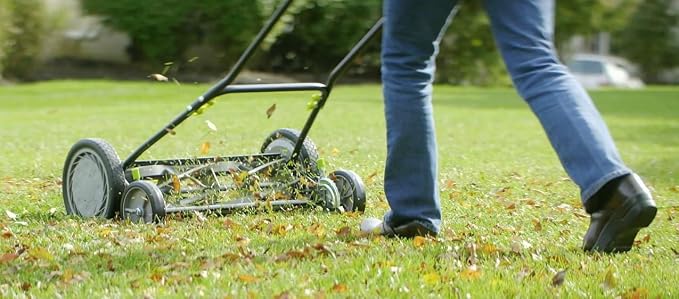 Earthwise 2001-20EW 20-Inch 5-Blade Push Reel Lawn Mower, Grey