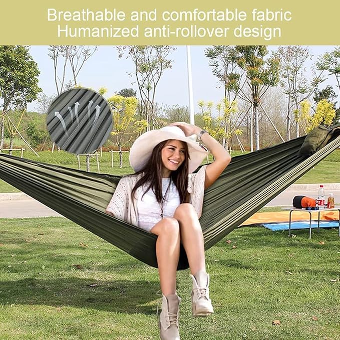 Ultralight Travel Hammock with Mosquito Net, Portable Outdoor Double Hammock with Tree Straps, Parachute Nylon Hammock Swing, for Travel Beach Patio (Color : A, Size : 290x140cm)
