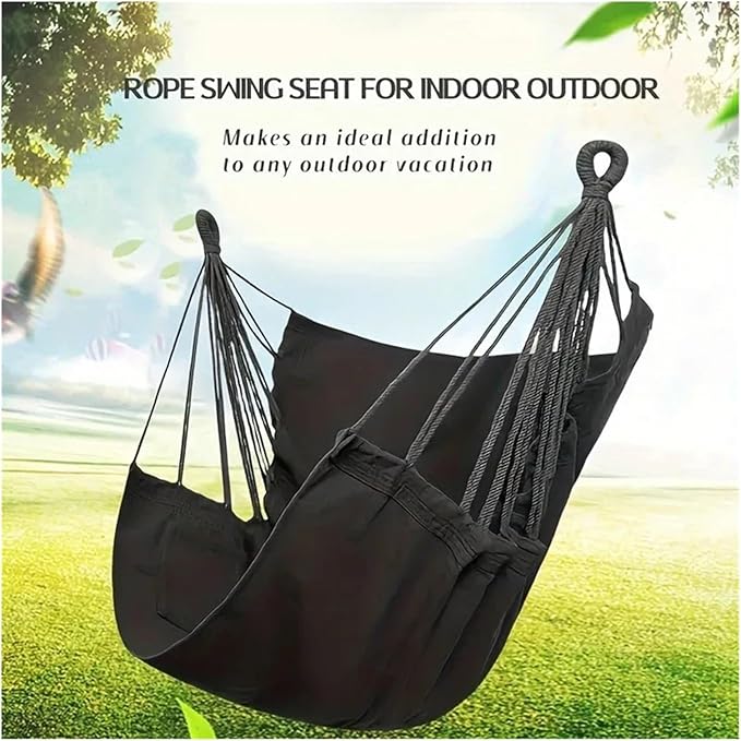Compatible for 1pc Leisure Fabric Hammock Chair Outdoor Swing Dormitory Anti Rollover(K)