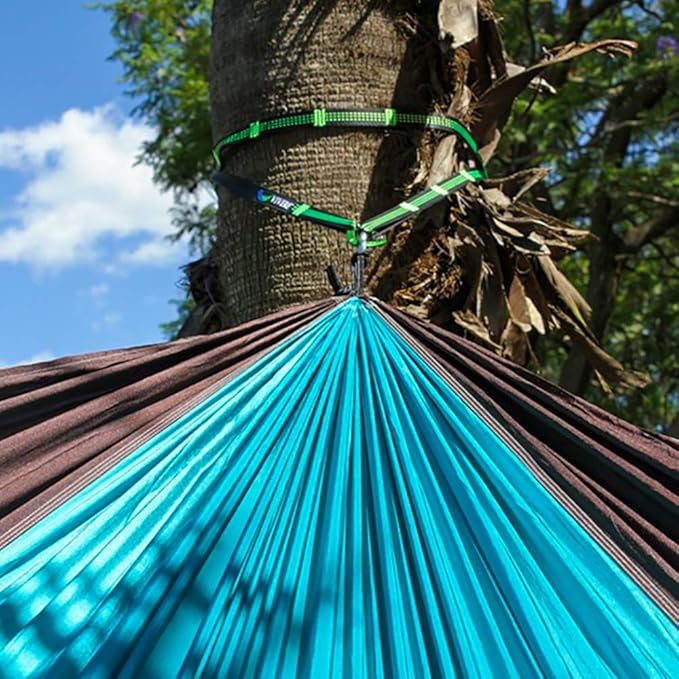 Vivere Nylon Ultra Lite Weigth Hammock Tree Strap Set with Carabiners - 330 lb Weight Capacity