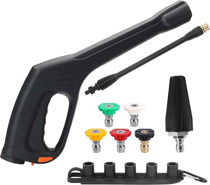 FIXFANS Pressure Washer Gun Kit, Replacement Pressure Washer Extension Wand with Nozzle– Compatible with Some of Portland Husky Black Decker Ford Pulsar ShopForce Taskforce Powerwasher Taskmaster