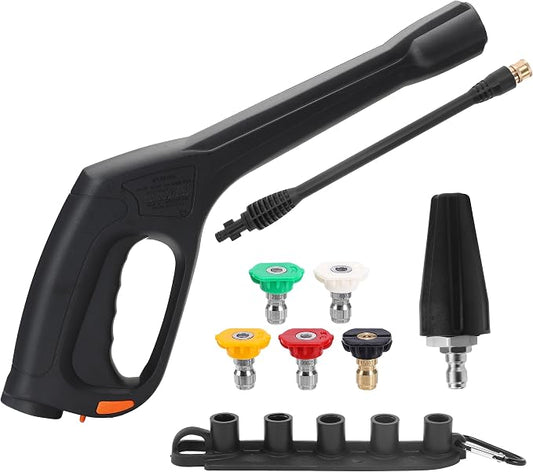 FIXFANS Pressure Washer Gun Kit, Replacement Pressure Washer Extension Wand with Nozzle– Compatible with Some of Portland Husky Black Decker Ford Pulsar ShopForce Taskforce Powerwasher Taskmaster