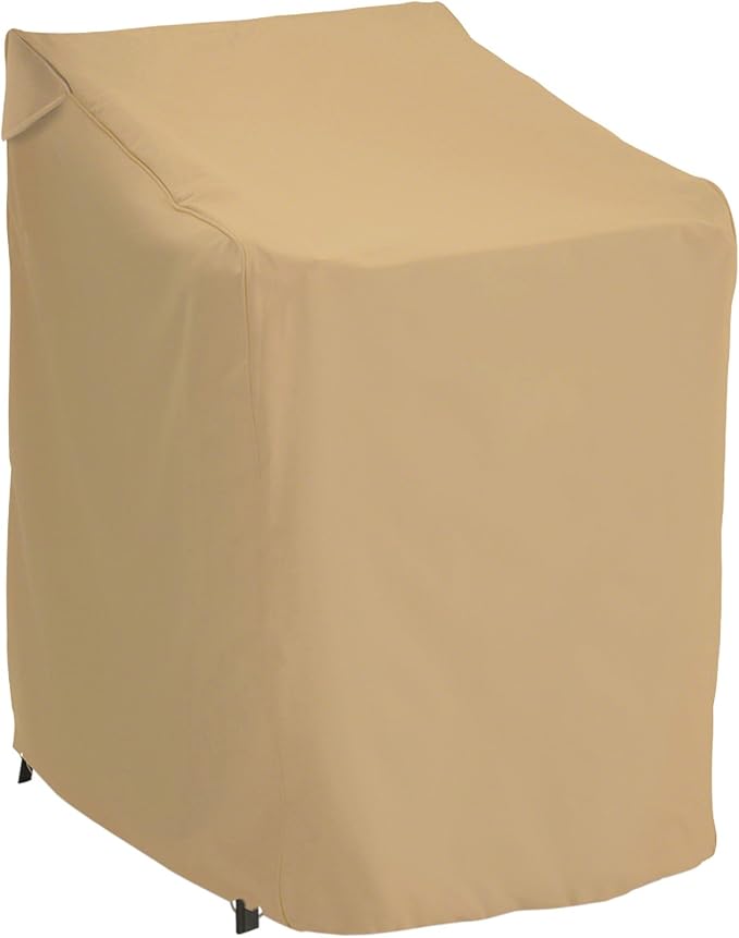 Classic Accessories Terrazzo Water-Resistant 26 Inch Stackable Patio Chair Cover, Outdoor Chair Covers
