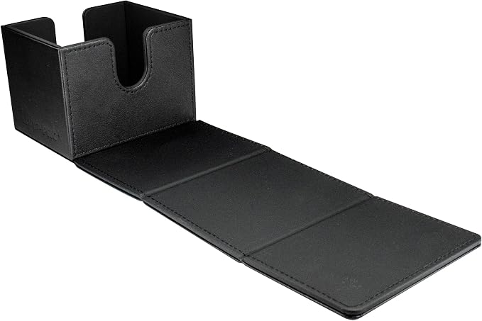 Ultra Pro - Vivid Alcove Edge Deck Box (Black) - Stores & Protects Up To 100 Standard Size Collectible, Baseball, Gaming, Sports or Any Standard Size Cards In You Collections