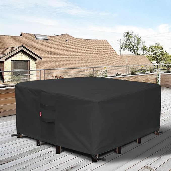 SheeChung Patio Furniture Covers Square 54" Lx54 Wx28 H,Outdoor Furniture Covers Waterproof,Outdoor Table and Chairs Cover,Anti-UV,Patio Covers for Outside Sectional Sofa Set