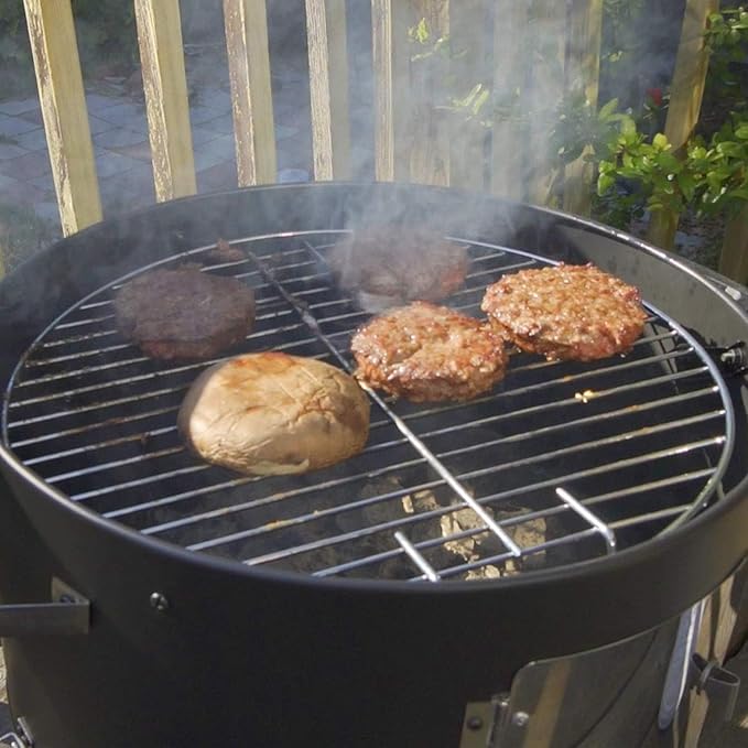 17-1/2" 3-IN-1 Smoke grill Built in termometer, Air Vent and Access Doors Multi-Layer Heavy duty Smoke BBQ with 3 wooden Handles heavy duty BBQ
