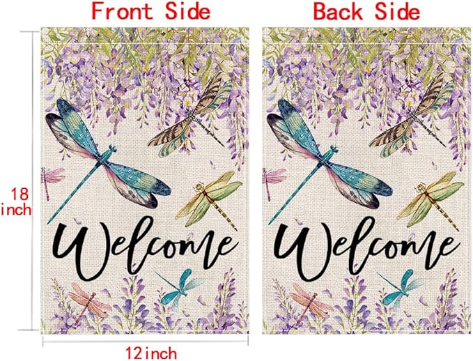 wyooxoo Spring Summer Flower Garden Flag 12x18 Inch Double Sided Vertical Welcome Garden Flag Outside Farmhouse Yard Outdoor Decoration (K)