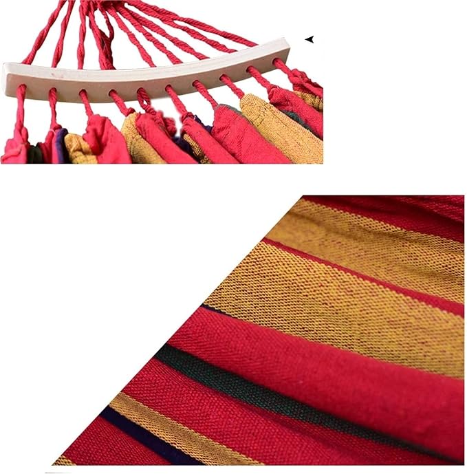 Hanging Chair Outdoor Hammock Portable Garden Hammock Sports Home Travel Camping Swing Canvas Striped Hanging Bed Hammock Double Single