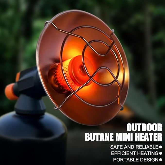 Outdoor Heaters, Portable Camping Heater for Tents Mini Outdoor Butane Heater Golf Cart Heater for Garage, Camping, Picnic