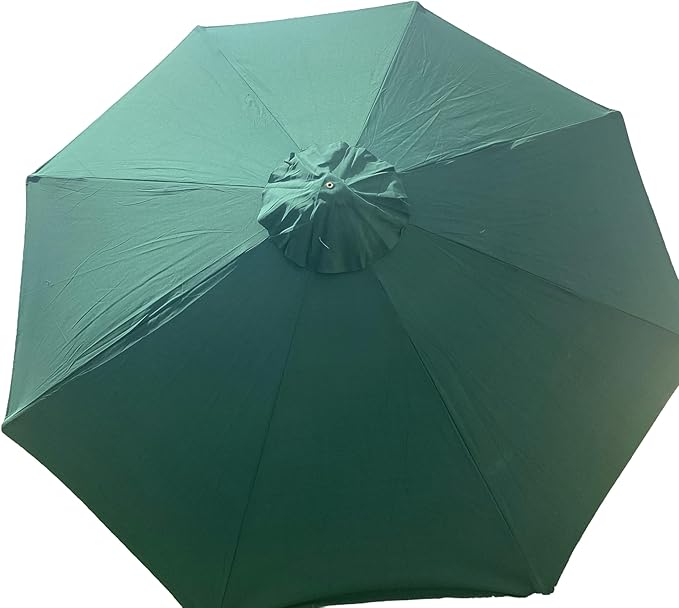 9' Octagonal Wooden Market Umbrella with Pulley System, Wood Frame, Maple Handle, Acrylic Canopy, UV Blocking, Patio Use