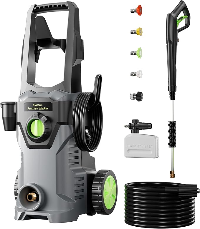 Pressure Washer, Power Washers 4800PSI 2.6GPM with 4 Quick Connect Nozzles, High Pressure Washer for Cars, Fences, Patios, Decks, Boats, Home Use