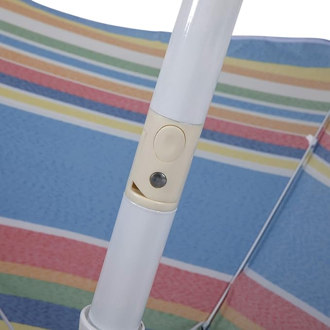 ONIVA - a Picnic Time brand 5 Ft. Portable Beach Umbrella, Lightweight Sun Shade Umbrella with Adjustable Tilt and UV Sun Protection