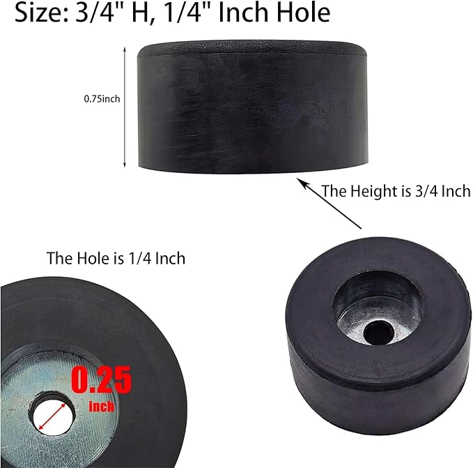 192310GS Anti Vibration Foot Pad Rubber Feet Foot Mount, Fit for Coleman Powermate Sanborn 094-0026 E106661, Many Compressors, Generators, Pressure Washers Anti Vibration Foot Pad (4/Pack)