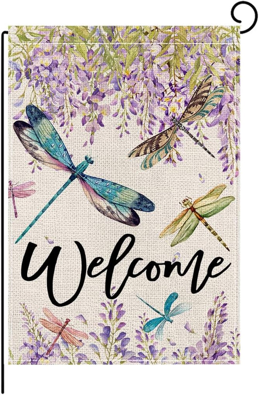 wyooxoo Spring Summer Flower Garden Flag 12x18 Inch Double Sided Vertical Welcome Garden Flag Outside Farmhouse Yard Outdoor Decoration (K)