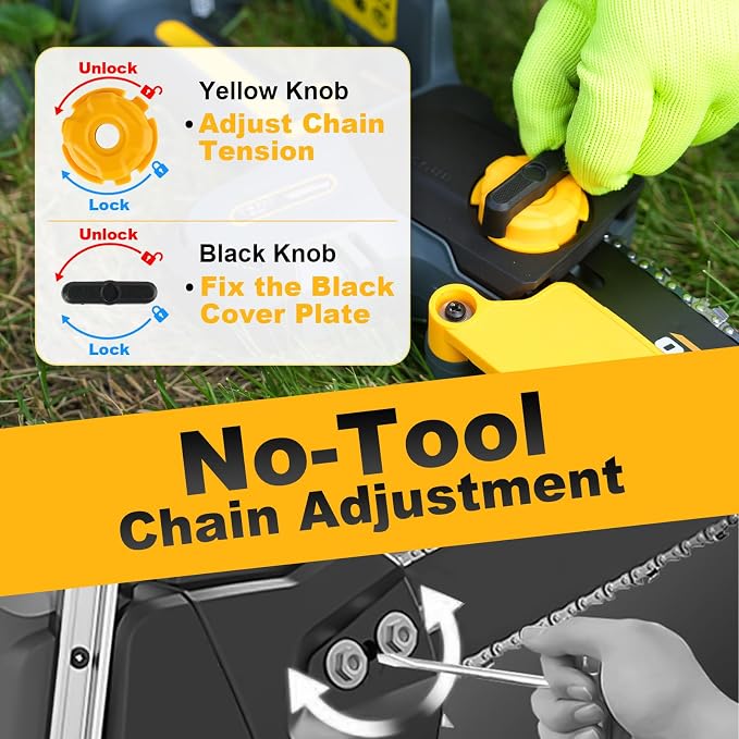 Cordless 8-Inch Pruning Chainsaw Compatible with Makita 18V Batteries, Brushless Handheld Chain Saw with Auto Oiler for Tree Trimming, Yard Maintenance & Storm Cleanup, Tool Only
