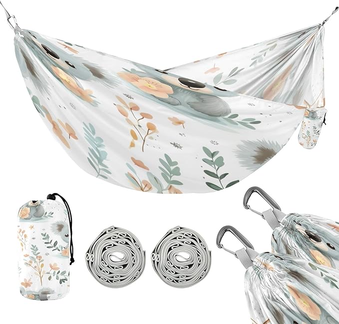 FRMG Koala Hammock 500 lbs Capacity Portable Hammocks with Tree Straps & Attached Carry Bag, Camping Essentials Gear, 2011015a