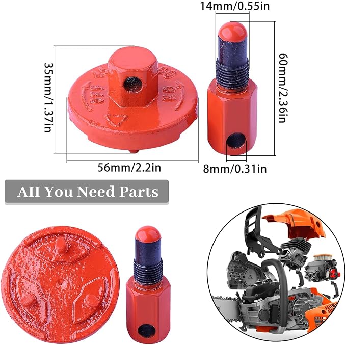 14mm Universal Piston Stop Chainsaw Clutch Removal Tools Fits for Husqvarna Stihl and for Echo 45/52/58 2 Cycle