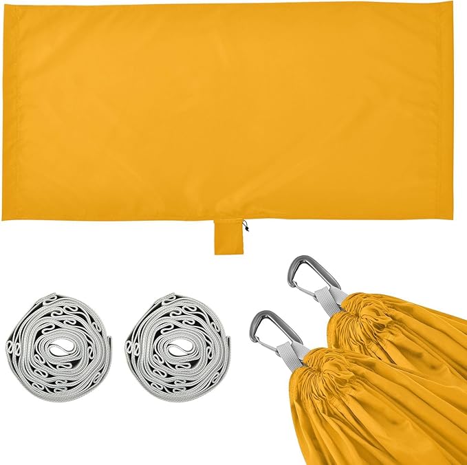 Orange Solid Color Pure Plain Yellow 330lb Capacity Outdoor Hammocks with Portabl Carry Bag Portable Hammock for Outside Beach Patio Garden jamaca para Patio