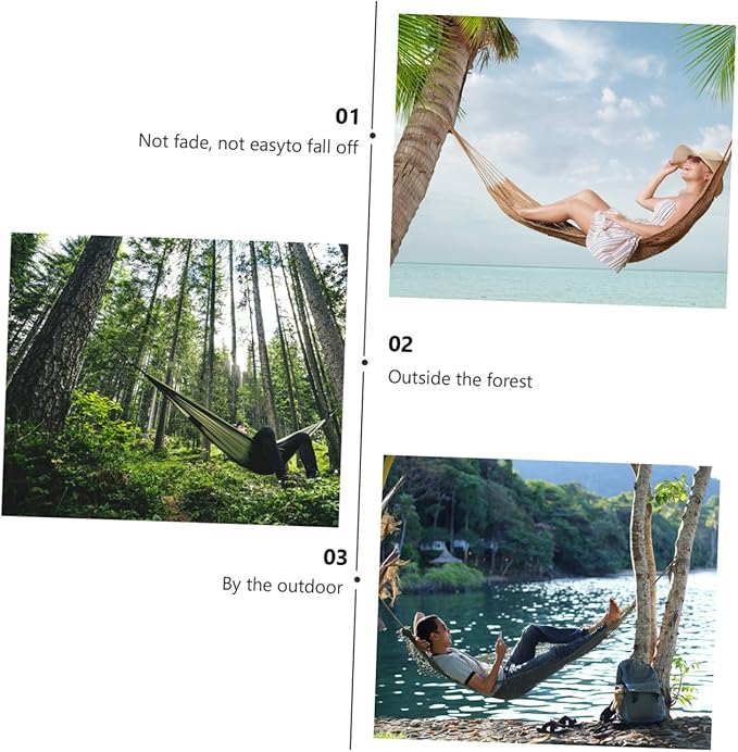 Single Person Striped Hammock Outdoor Swing Rainbow Cotton Canvas Portable Leisure Hammock for Travel and Patio Use with Anti-tip Design