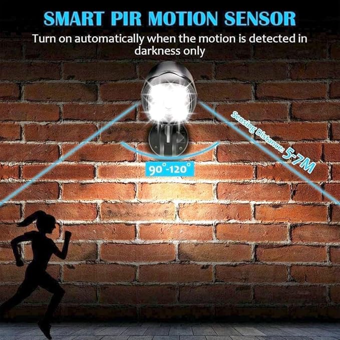 Battery Operated Motion Outdoor Waterproof Lights, 800 Lumen Ultra Bright Battery Powered Night Activation Security Spotlight for Porch, Trash Can, Stairs, Garage (1 Pack)