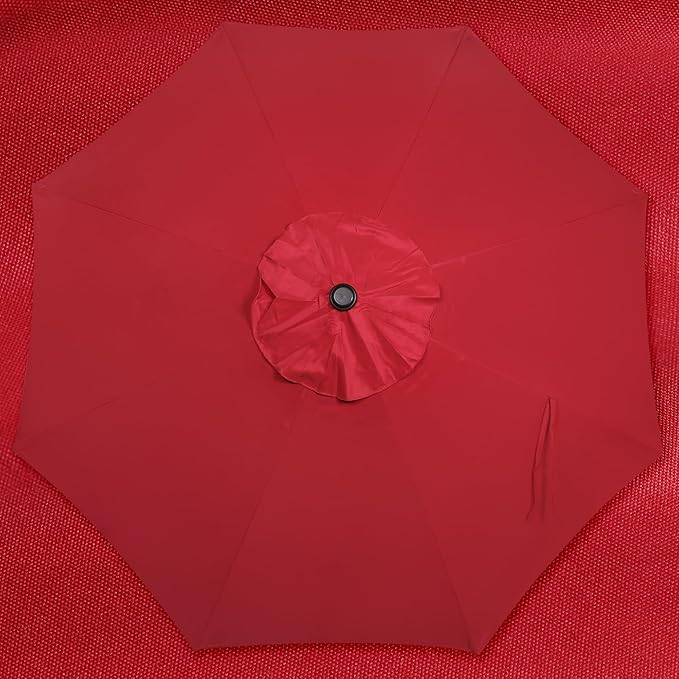 Blissun 9' Outdoor Patio Umbrella, Outdoor Table Umbrella, Yard Umbrella, Market Umbrella with 8 Sturdy Ribs, Push Button Tilt and Crank