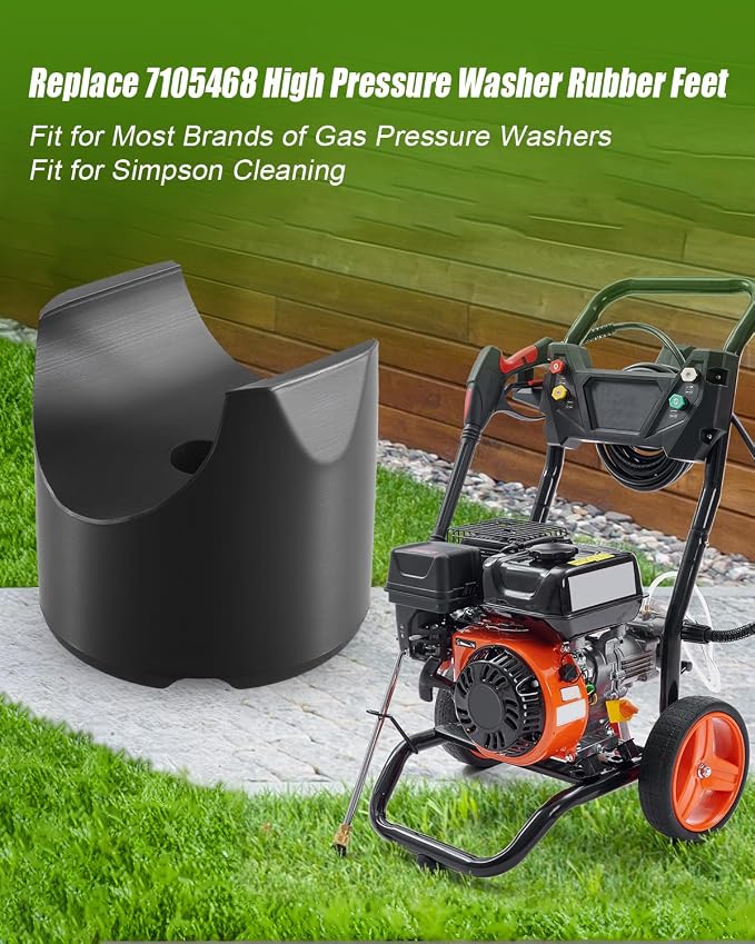 2PCS Pressure Washers Rubber Feet to Repair Frames on Gas Powered Pressure Washers Compatible with Simpson Cleaning Replace 7105468