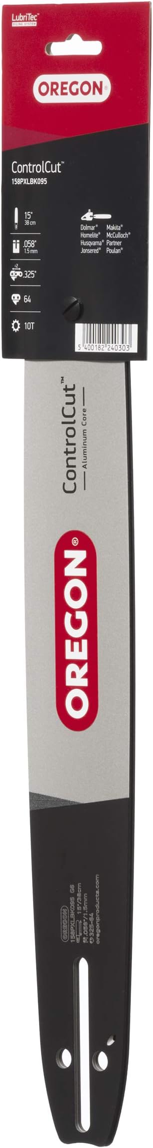 Oregon 158PXLBK095 .058" Gauge .325" Pitch 15" ControlCut Guide Bar