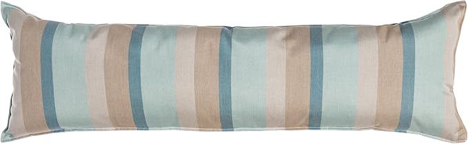 Hatteras Hammocks Gateway Mist Long Hammock Pillow, Sunbrella Fabric, Hook & Loop Fasteners, Extra Wide Size, Handcrafted in The USA