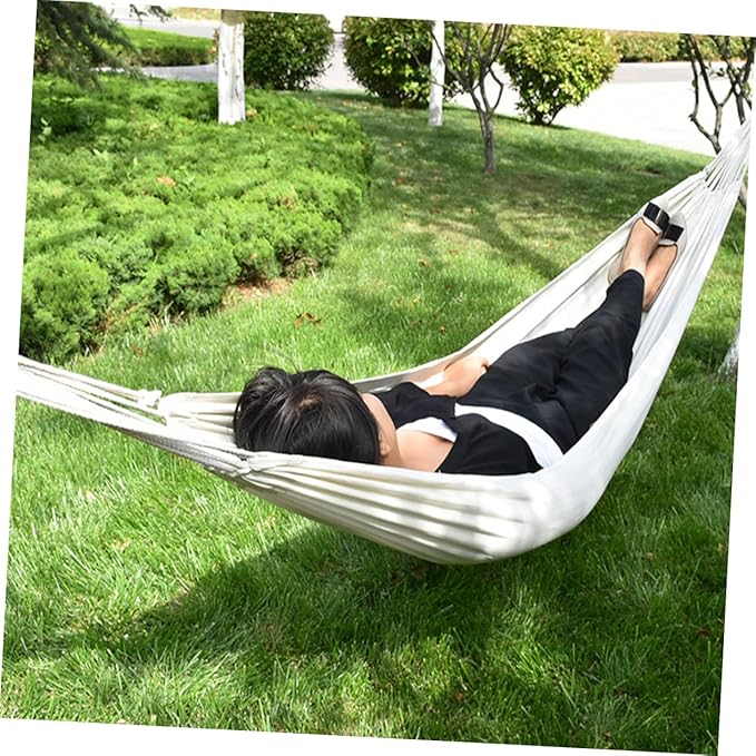 Yardwe Hanging Swing Chair Outdoor Camping Hammock Canvas Lightweight Comfortable Washable