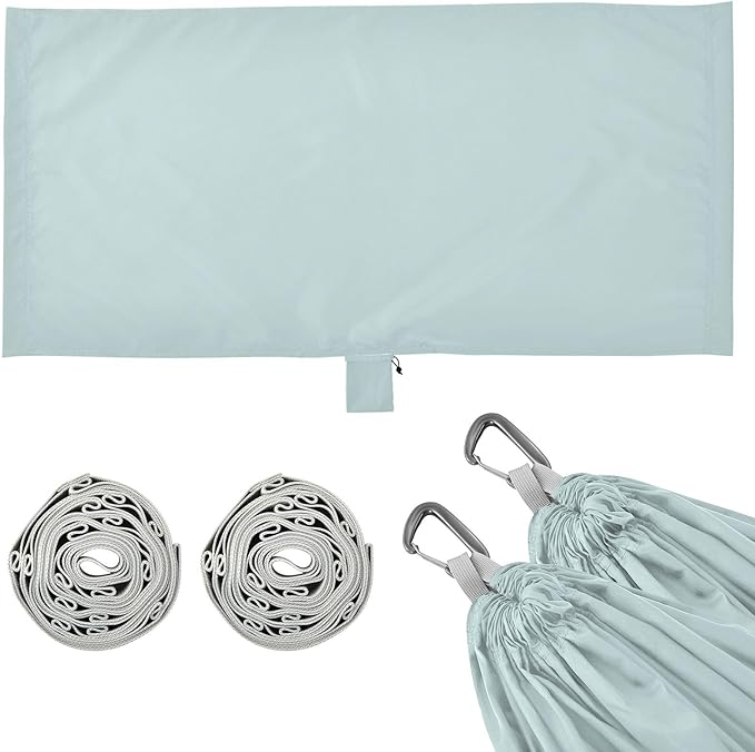 Bluish Grey 330lb Capacity Hammocks for Camping with Hanging Rope Indoor Hammock for Outside Patio Backyard Poolside Base para hamaca