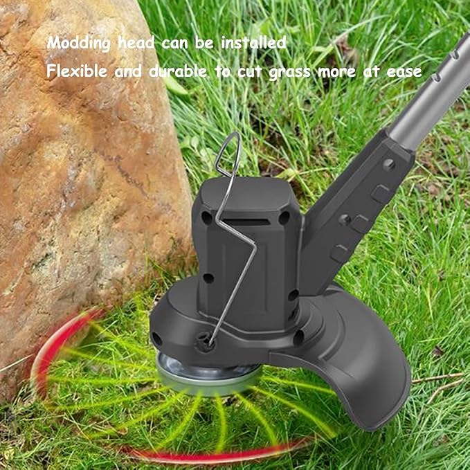 Lawn Mowers Electric Lawn Mower High-Power Household Lithium Battery Lawn Mower Small Multi-Function Rechargeable Lawn Mower for Garden Orchard