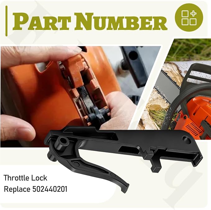 502440201 Throttle Lock Compatible with Husqvarna 455/460/461/465/455E Chainsaws