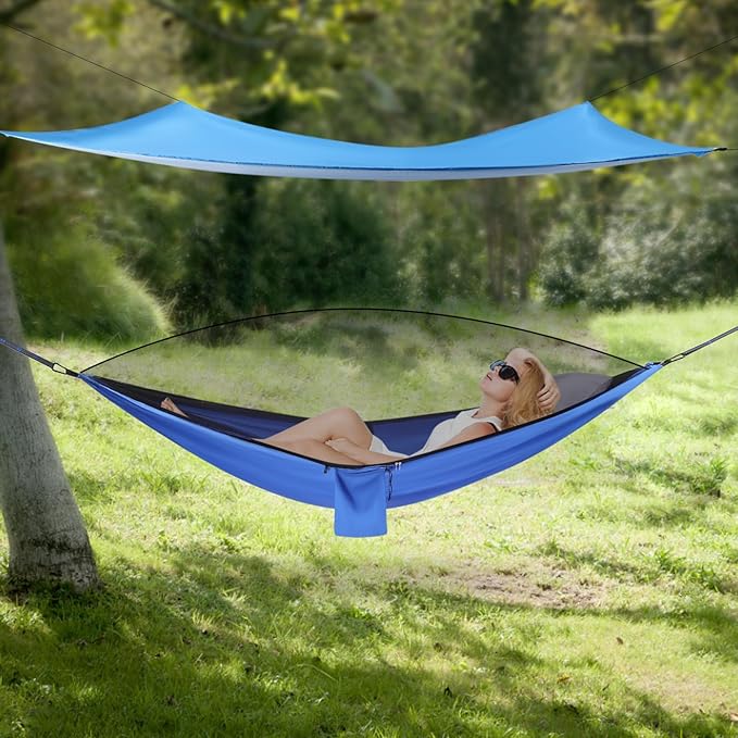 Ultra-Light Travel Camping Hammock,200kg Load Capacity,Breathable,Quick-Drying for Outdoor Indoor Garden
