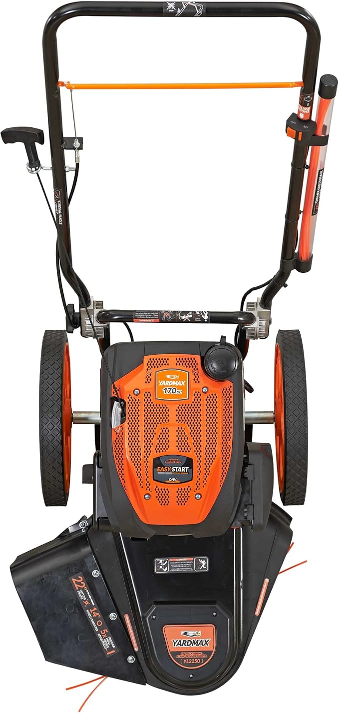 YARDMAX YL2250 22 in. 170cc Gas Walk Behind String Trimmer Mower, Orange