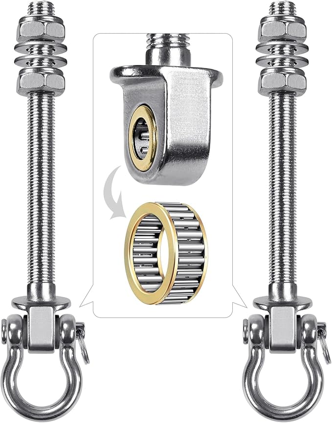 BeneLabel Heavy Duty Swing Hangers & Punching Bag Hanger - 1500 LB Capacity, 360° Rotation, Stainless Steel - Ideal for Hammocks, Yoga Swings, Boxing Bags