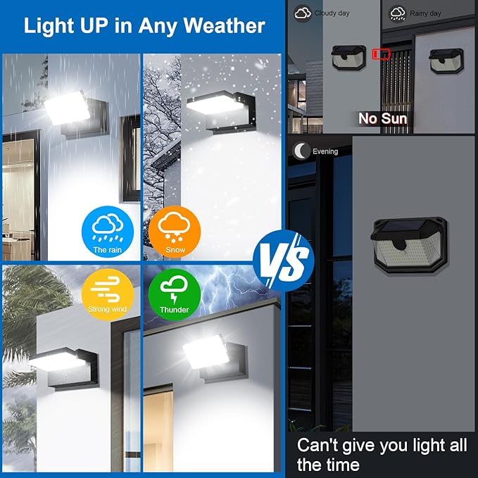 ledmo LED Flood Lights Outdoor - 360 Adjustable Head 60W Wall Pack Switch Control Modern Exterior Lighting Fixtures Commercial Security 5000K Wall Mount for Shop,Barn,Garage Yard 4 Pack,Black
